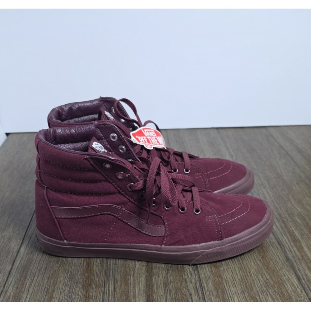 Vans Sk8 Hi Men Canvas Shoe Sneaker Size 11 New ***Missing Insoles*** Maroon